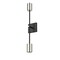 Z-Lite Calumet 2 Light Wall Sconce, Mate Black + Polished Nickel 814-2S-MB-PN - alternate 3